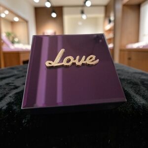 Purple Mirrored LOVE Jewelry Box